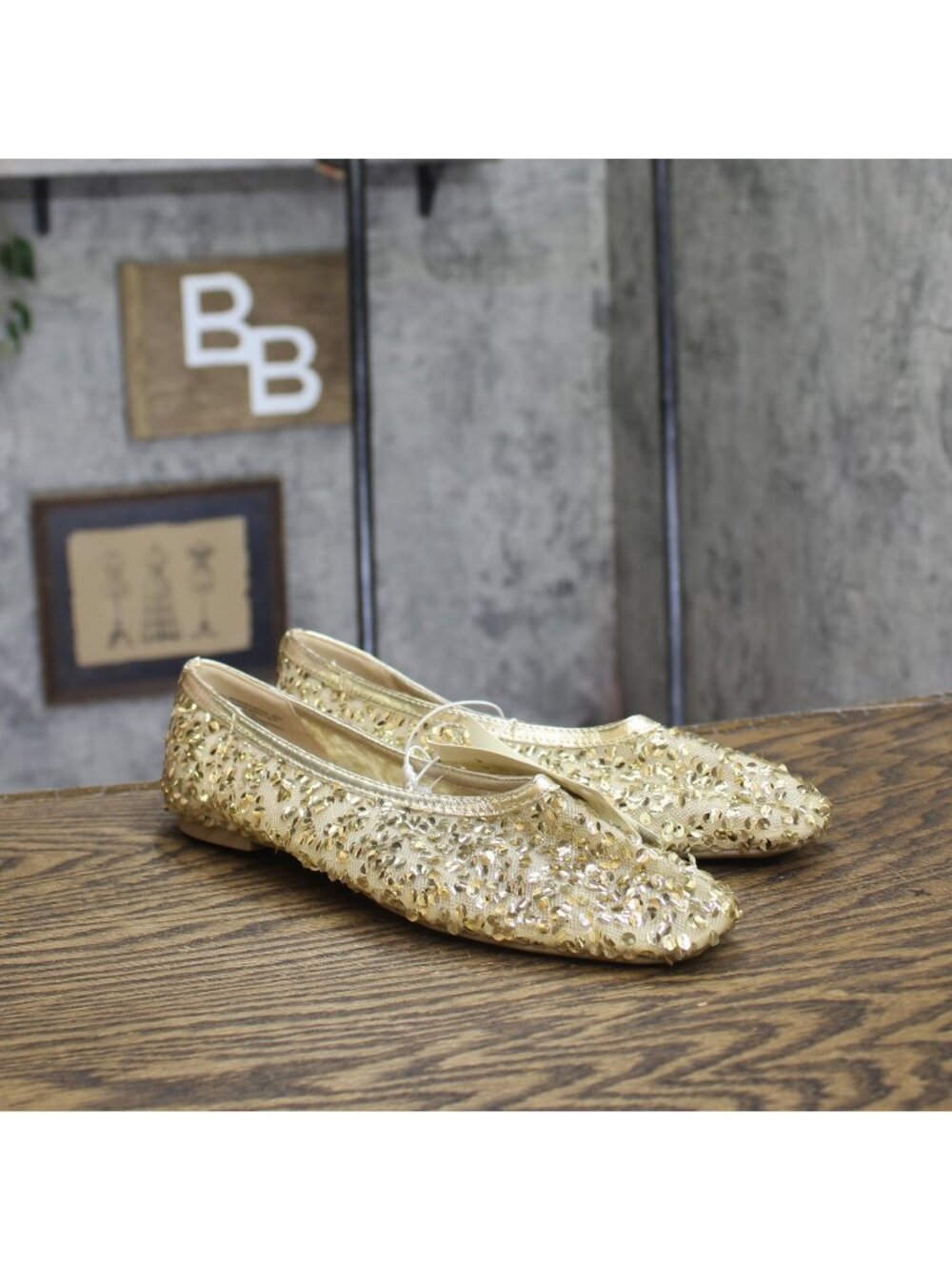 A New Day Womens Sammie Shoes Ballet Flats 94685488 Gold Yellow 8.5M